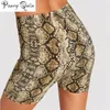 Fashion Leopard Grid Print Women's Shorts Cycling Casual Snake Summer Beach High midja Femme Plus Size W220418