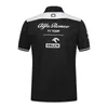 voor Alfa Romeo 2022 F1 Zwart Sneldrogend Outdoor Motorsport Poloshirt Revers Autofans Hoge kwaliteit