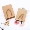 Brązowy Kraft Paper Gift Wrap Packing Torby z uchwytem Stand Up Torba Torba na zakupy do sklepu Sprzedaż Opakowania