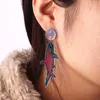 Dangle żyrandol Trendia urocza laser kolorowy delfin wielorybowy akrylowe kolczyki dla kobiet kreskówkowe zwierzęce ryby biżuteria mody