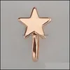 Brincos geométricos de parafuso parafuso de clipe para mulheres lindas e breatificadas de cobre Triângulo de cobre amor coroa estrela simples Ear clipe Dhovk