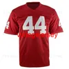 Film Jersey 1995 Forrest Gump 44 Tom Hanks Rouge Alabama Football Jersey Sports Appaerl Cousu Taille S-6XL