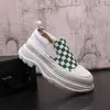 Brand Designer Wedding Dress Party Leather Shoes Thick Bottom outdoor Formal Business Casual Sneakers fashion White Slip-On Mens Driving Walking Loafers