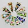 10 pz Cloisonne Filigrana Piccola Forma di Corno In Rilievo FAI DA TE Smalto Accessori In Rame Monili Che Fanno I Braccialetti Della Collana Del Pendente di Fascino