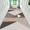 카펫 현대 기하학적 엘 복도 카펫 홈 복도 긴 깔개 부드러운 계단 입구 바닥 도어 매트 노르딕 통로 주자