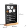A4 210x297mm base de madeira decorativa mesa quadro-negro sinal expositor foto imagem menu pop suporte de anúncio