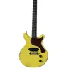 Anpassad 1959 Junior DC TV Yellow Cream Relicelectric Guitar One Piece Mahogny Body Neck