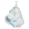 Pendant Necklaces 1pcs Natural Quartz Geode Druzy Irregular Stones Women Necklace Crystals JewelryPendant Heal22