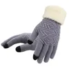 Pięć palców rękawiczki zimowe ciepłe dzianiny Kobiety moda Dzienniki Dzienniki żeńskie grube pluszowe nadgarstek hurtowe hurtowe 2022
