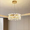 Cristal Led Chandeliers Lâmpada pingente para sala de estar sala de jantar casa moda moderna decoração moderna pendurado luminária luminária luminária