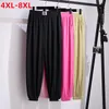 Pantalones de talla grande para mujer Pantalones de verano para mujer Jogger Grandes sueltos Casual Negro Rojo Pantalones de viscosa 4XL 5XL 6XL 7XL 8XLMujeres