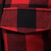 Kurtki męskie Koszulka Mężczyzn Koszulka w kratę Kontrast Kolory pojedynczych sznurków anty-paczki z kapturem studencką klasyk do codziennego noszenia randki robocze