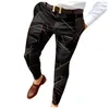 Calças masculinas Men Slim Fit Print Zipper Butropers Suje Macho Casual Fashion Long Jean Cutmen's