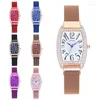 Retângulo Retângulo Temperamento Mulheres Relógio Relógio Ajuste Analógico Analógico Diamond Ladies Dames Horloge Drop Wristwatches