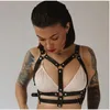 Cinture Imbracatura per donna Cintura gotica Lingerie Body Bondage Corsetto Petto regolabile da donna Cintura nera con bretelleCinture