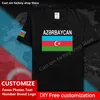 Azerbaïdjan azerbaïdjanais coton t-shirt personnalisé Jersey Fans bricolage nom numéro marque mode Hip Hop lâche décontracté t-shirt AZE 220616