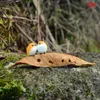 Mini Garden Birds on Leaves Ornament Handmade Craft Animal Resin Figurines for Maison et Jardin Decoration 220329