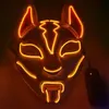 Máscara de festa do Halloween LED Light Up Luminous brilhantes japoneses Slayer Demon Slayer Masks