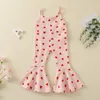 FOCUSNORM 0-5Y Valentines Days Lovely Baby Girls Jumpsuits Love Heart Printed Strap Sleeveless Elastic Flare Pants 220525