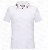 Mens Unique designers Polos Shirts For Man High Street Italy Embroidery Garter Snakes Little Bees Printing Brands Clothes Cottom C317t