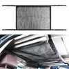 Bil arrangör bärbar taklagring nätficka tak interiör lastväska bagagepåse sundries mesh universal dubbelskikt resa