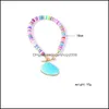 Charm pulseras joyería dama bohemia pulsera brazalete colorf concha de mar para mujeres niñas verano playa parte dhb3v