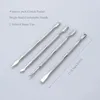 brainbow 4pcs pack stainless steel two sided uv gel cuticle removal dead skin pusher nail art manicure tools281W