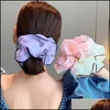 Pony Tails Holder Hair Jewelry Women Lace Yarn Scrunchies Fashion Ties Elastic Hairband Accessories For Woman Gum Ornaments Rubber Bands Dro