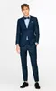 Мужские костюмы Blazers Blue Normal Slim Fit Men Suit Costume Homme Formance Business Mens Blazer Wedding Groom (куртка + брюки)
