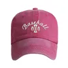 Vintage verstelbare Snapback Dad Hat vaste kleur borduurwerk honkbal cap geverfde noodlijdende gewassen sportkappen