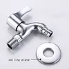 Wall Mount G1/2 Washing Machine Faucet Stainless Steel Laundry Bathroom Bibcock Garden Faucet Chrome Finish Water Tap