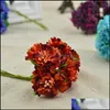 装飾的な花の花輪お祝いパーティー用品ホームガーデン6pcs/bundleシルクカーネーションディーリースギフト人工クリスマス