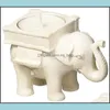 Candle Holders Home Decor Garden Lucky Elephant Antique Ivory Placecard Holder Candlesticks Birthday Wedding Party Decoration Craft Gift D