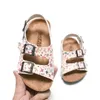 Zapatos para niñas de niñas sandalias de corcho de verano Prewalker infante zapatos de banda de doble hebilla
