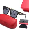 Högkvalitativt varumärke Kvinna Solglasögon Imitation Luxury Men Sun Glasses UV Protection Men Designer Eyeglass Gradient Fashion Women Spektakar med originalrutor 1010