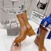 2022 NOWOŚĆ WYSOKIEJ WYSOKIEJ WYKORZYSTYWANIE BUTY MARTIN BUTS Modna Katwalk Buty kostki Non-Slip Water Proof Trend Pvc Rain Boots Woman Y220707