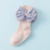 Модные носки с бантом для девочек INS детская ткань с большими бантами носки принцессы детские хлопковые вязаные ножки A89453153083