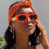 Occhiali da sole bianchi quadrati piccoli da donna vintage cat eye designer di marca verde rettangolo da uomo decorano occhiali tonalità Gafas De SolSunglas3194