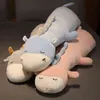 Pc Cm Soft Stuffed Sheep Cattle Hippo Plush Toys Animal Long Pillow Sleeping For Children baby Birthday Gifts J220704