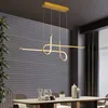 Lámparas colgantes LED modernas Lámpara de araña dorada/negra Luz de lujo nórdica posmoderna LED Restaurante Comedor Dormitorio Bar Cafetería Lámpara de iluminación Accesorios de decoración del hogar