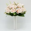 Fleurs De Mariage Bouquet De Roses Blanches Pour Demoiselles D'honneur Bouquets De Mariée Rose Fournitures De Mariage Artificielles