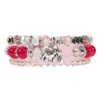 S2863 Gioielli moda bohémien Ciondolo elefante Fili di cristallo Bracciale con perline Set di braccialetti con ciondoli colorati multistrato fatti a mano