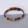 Puravida bracelets pour femme à breloques Vintage mode imprimé léopard acrylique personnalisé acétate résine manchette Party275o