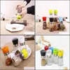 Herb Spice Tools Kitchen Kitchen Dining Bar Home Garden Black And White Pepper Grinder Manual Grinding Bottle Seasoning Glass Sea Salt Su