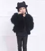 Ny 2021 Kvinnor Child Winter Encryption 100% Natural Ostrich Feathers Turker Fur Coat Boys and Girl Real Fur Vest HP510 T220716