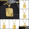 Naszyjniki wisiorek wisiorki biżuteria hurtowa spersonalizowana moda złoto platowany rec minimalistyczny naszyjnik alfabet początkowa dostawa kropli 2021