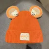 Feanie/crânio Caps doce e fofo chapéu de malha japonês selvagem desenho animado urso urso de lã Feminino Feianos de inverno de designer Hatsbeanie/