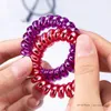 5.5 CM Filo telefonico Bobina Gomma Elastica Fascia per capelli Cravatta per capelli Gomma Porta coda di cavallo Bracciale Elastico Scrunchies 28 Colori M4