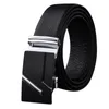 Kemerler Erkekler İçin Deri Çırpma Slayt Kemeri Daha kolay ayarlanabilir toka Otomatik Siyah Orijinal İş Tasarımcısı Kemer Belts Belts