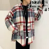 Gumprun hip hop tie färge snap knäppas långärmad tröjor män mode casual streetwear klänning skjorta rockar manlig hipster topp 220322